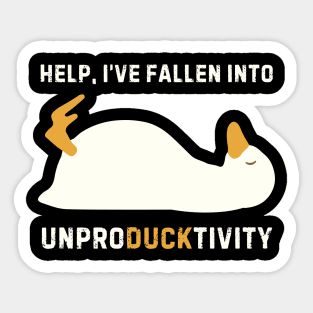 Unproductive Duck Sticker